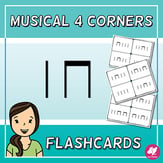 Flashcards with 4 Corners/Section - Stick Notation Reproducible PDF